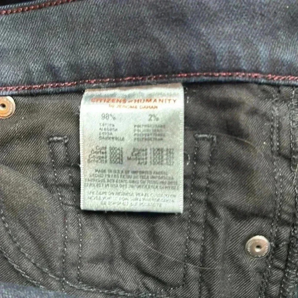 Citizens of Humanity Elson Medium Rise Straight Leg Jeans Black Size 30 - Picture 10 of 10